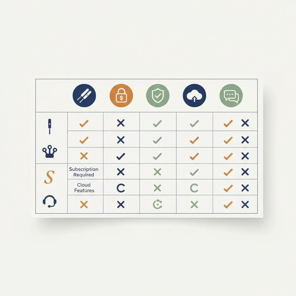 Feature comparison matrix